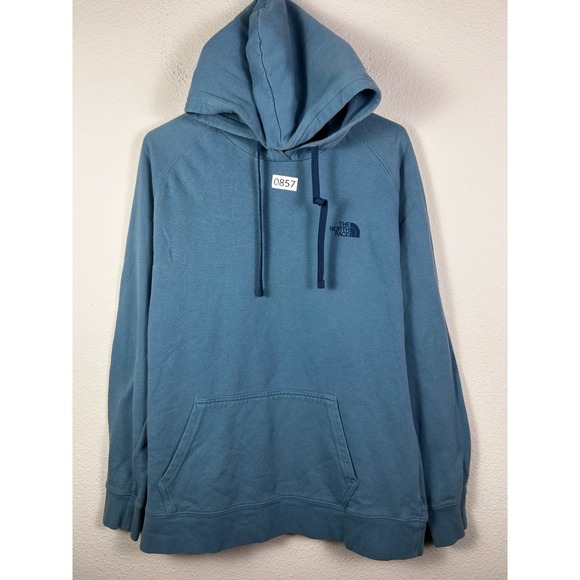 The North Face Tops - The North Face Womens Blue Mountain Graphic Pullover Hoodie XL Raglan Sleeve